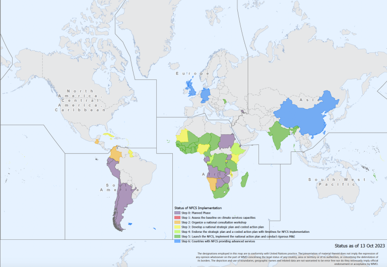 A map of the world with different countries.
